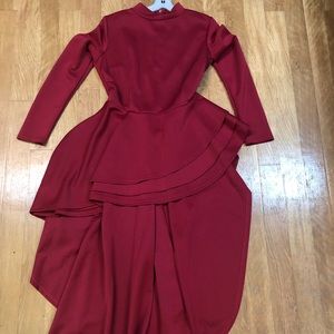 Burgundy Asymmetrical Top